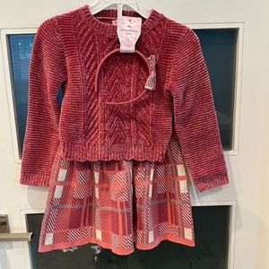 New no tags-kids Tommy Bahama 3 piece set, sweater, skirt, & headband Size S 5/6